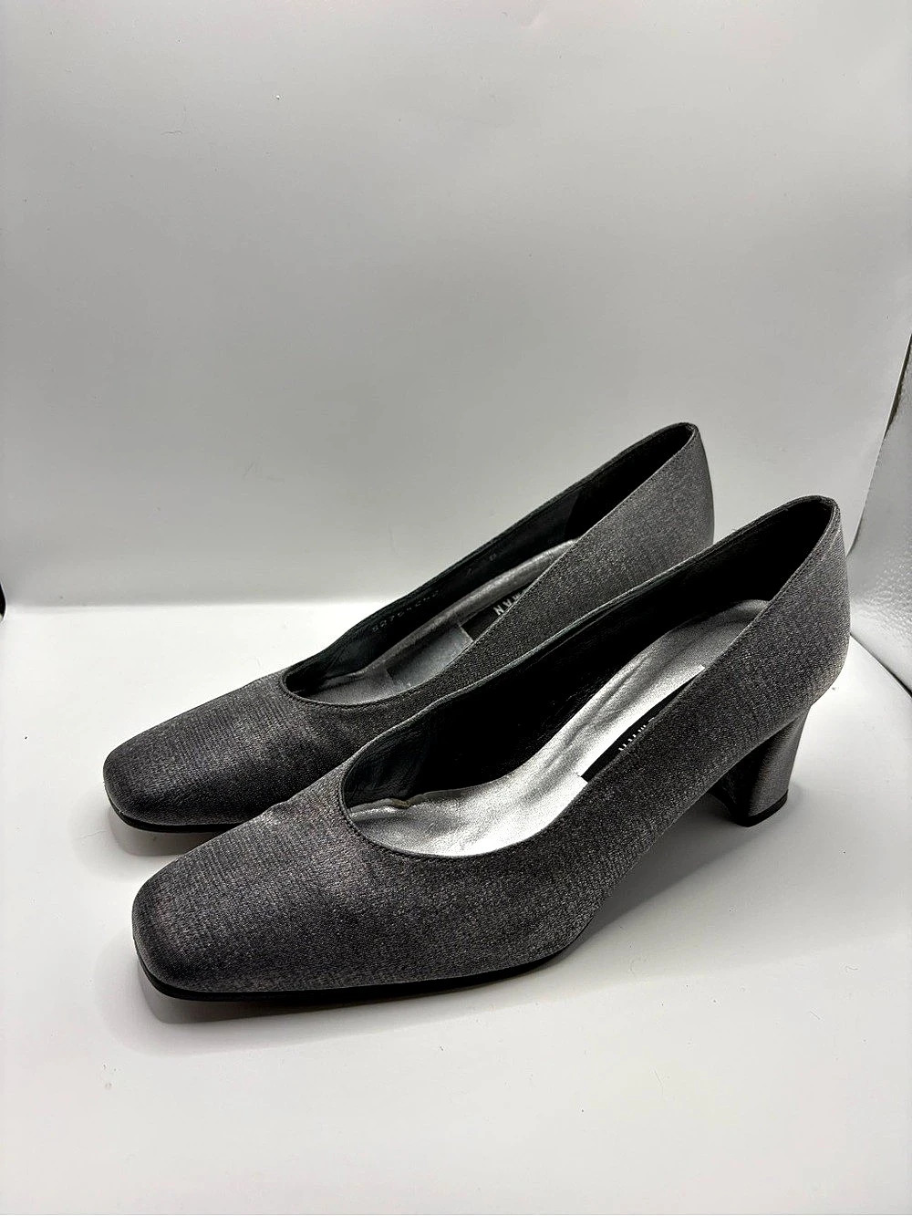 Stuart Weitzman Square Toe Pumps Gray US 7 B